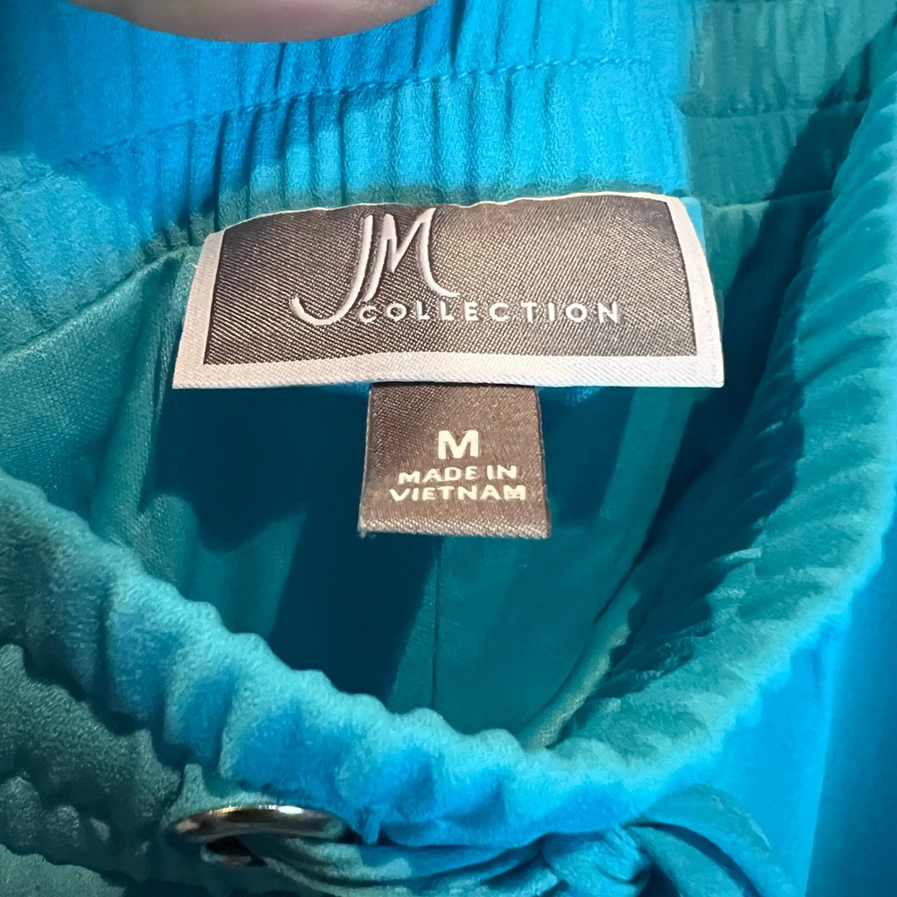 JM Collection Turquoise Pants - Picture 2 of 4